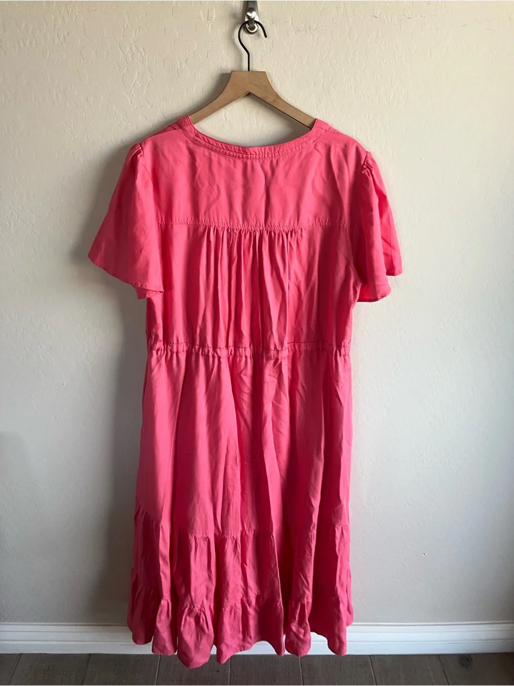 Nurture By Westbound Women’s Coral Pink Maxi Dress Size 1X Pockets Feminine Plus